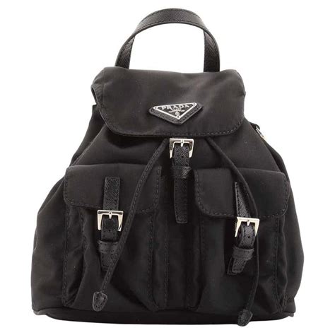 prada backpack convertible chain tessuto mini black|Prada Convertible Chain Backpack Tessuto Mini at 1stDibs.